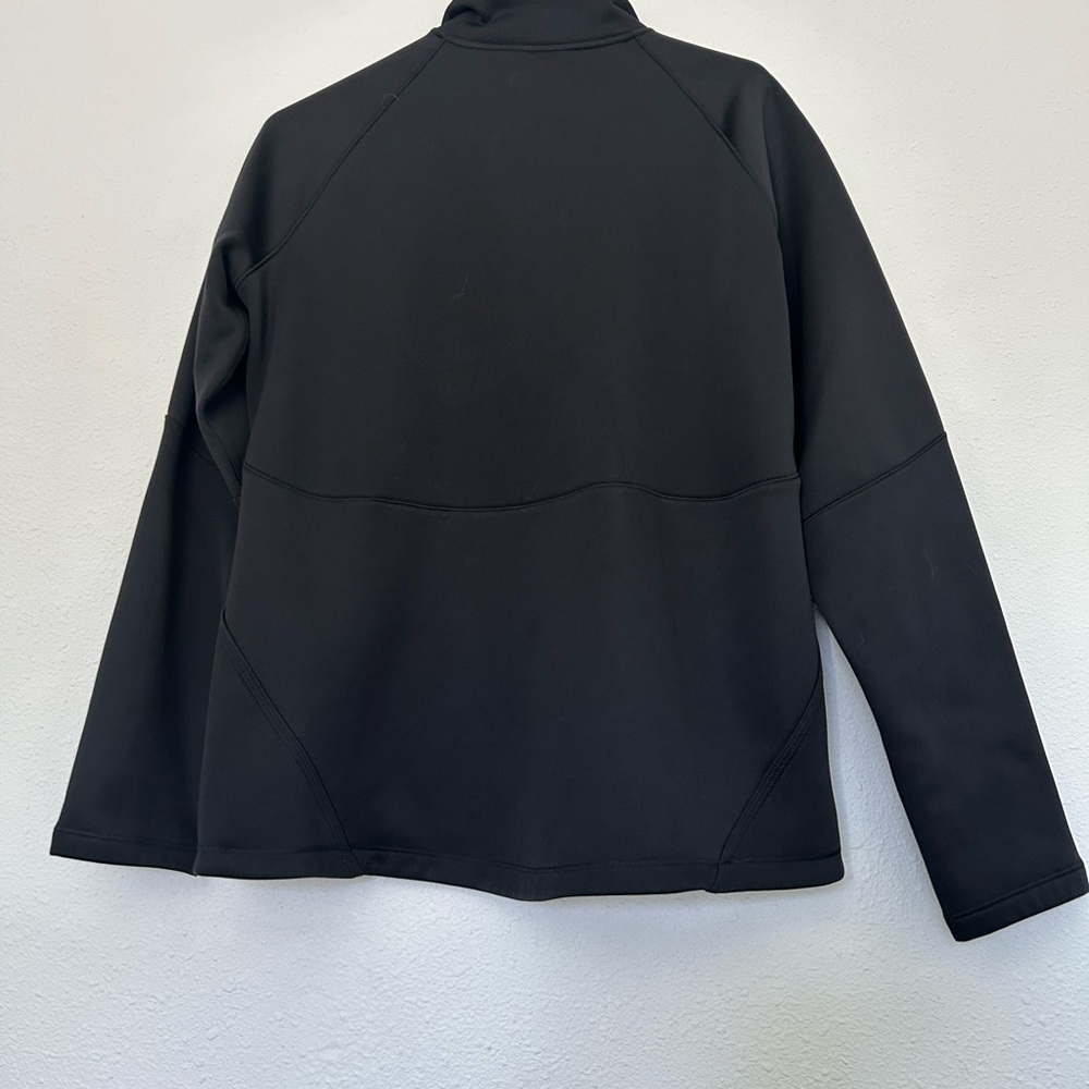 Adidas Black Half-Zip Pullover with White Stripes. - Picture 2 of 6